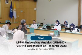 LPPM Universitas Andalas (UNAND) Visit to Directorate of Research UGM