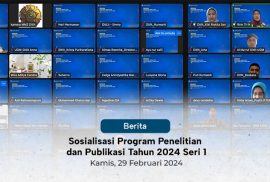 Sosialisasi Program Penelitian dan Publikasi Tahun 2024 Seri 1